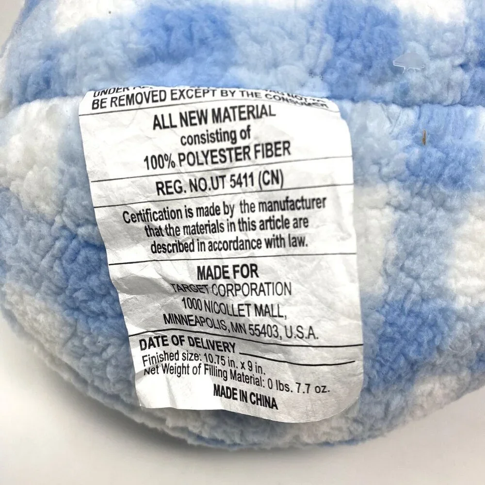Target Comp Bid Blue Gingham Easter Egg Plush Throw Pillow 10.75